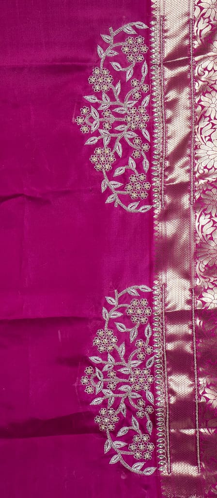  Blouse with intricate zari and stone embroidery