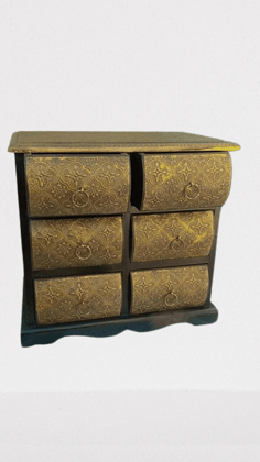 Shri Vankal  Maa Art;Wooden Drawer Chest, Almari brass dai antik pic 6 daraj
