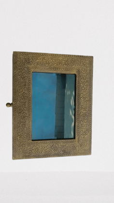 Shri Vankal Maa Art; Shupari box brass dai Wooden Dry Fruit Box with Golden Brass Inlay Work