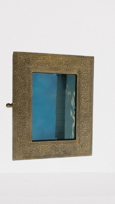 Shri Vankal Maa Art; Shupari box brass dai Wooden Dry Fruit Box with Golden Brass Inlay Work