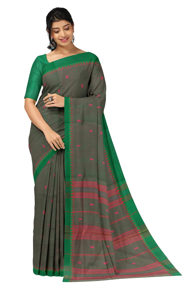 APCO Handloom (A Andhra Pradesh Govt Emporium)- Women's Traditional Pure Handloom Rajahmundry/Angara Cotton Saree | ACS0013 - Sarees | Buy online on ZillyBuy