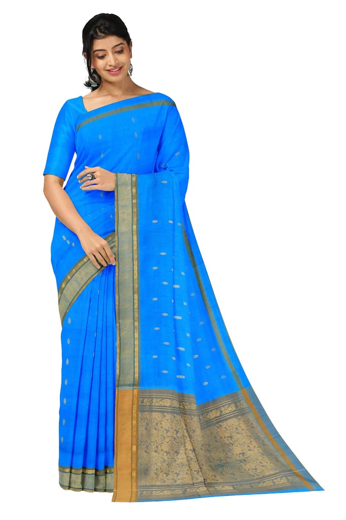 APCO Handloom (A Andhra Pradesh Govt Emporium)- Women's Traditional Pure Handloom Madhavaram Cotton Saree | MDCS0004 - Sarees | Buy online on ZillyBuy