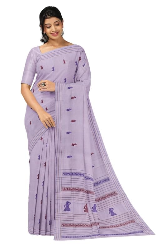 APCO Handloom - Women's Rahajmundry Pure Cotton Handloom Saree (Pink) - Sarees | Buy online on ZillyBuy