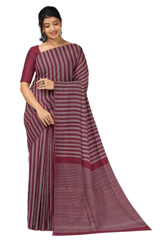 APCO Handloom - Women's Rahajmundry Pure Cotton Handloom Saree (Brown) - Sarees | Buy online on ZillyBuy