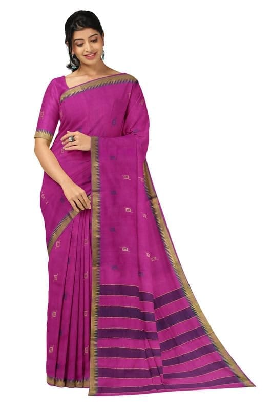 APCO Handloom - Women's Rahajmundry Pure Cotton Grey Handloom Saree (Angara Handloom Saree) 76 - Sarees | Buy online on ZillyBuy