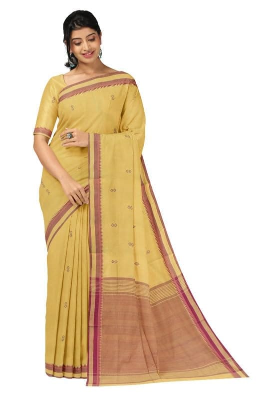 APCO Handloom - Women's Rahajmundry Pure Cotton Grey Handloom Saree (Angara Handloom Saree) 70 - Sarees | Buy online on ZillyBuy