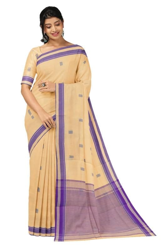 APCO Handloom - Women's Rahajmundry Pure Cotton Grey Handloom Saree (Angara Handloom Saree) 67 - Sarees | Buy online on ZillyBuy