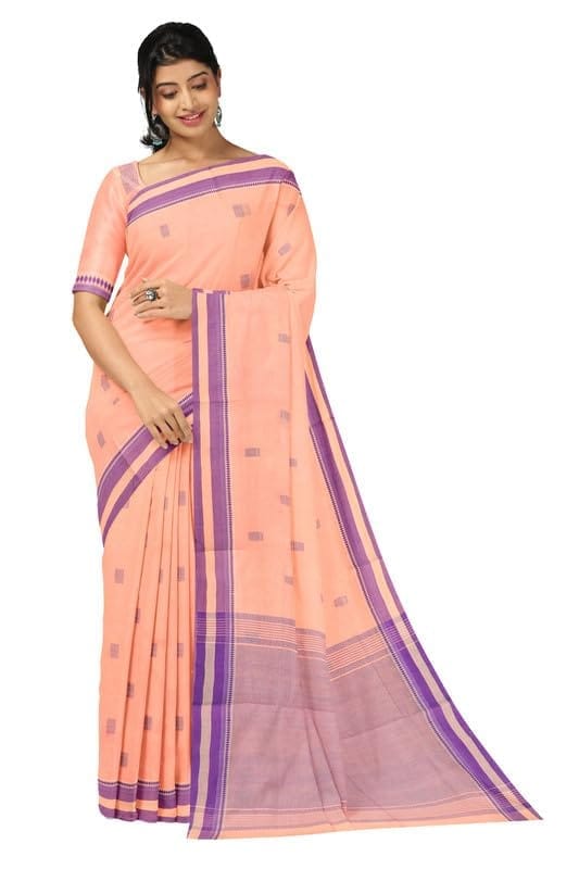 APCO Handloom - Women's Rahajmundry Pure Cotton Grey Handloom Saree (Angara Handloom Saree) 66 - Sarees | Buy online on ZillyBuy