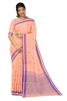 APCO Handloom - Women's Rahajmundry Pure Cotton Grey Handloom Saree (Angara Handloom Saree) 66