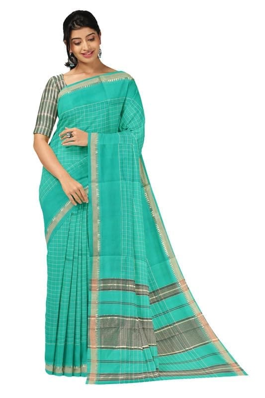 APCO Handloom - Women's Rahajmundry Pure Cotton Grey Handloom Saree (Angara Handloom Saree) 58