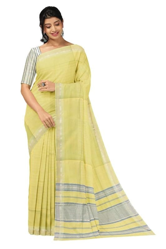 APCO Handloom - Women's Rahajmundry Pure Cotton Grey Handloom Saree (Angara Handloom Saree) 60