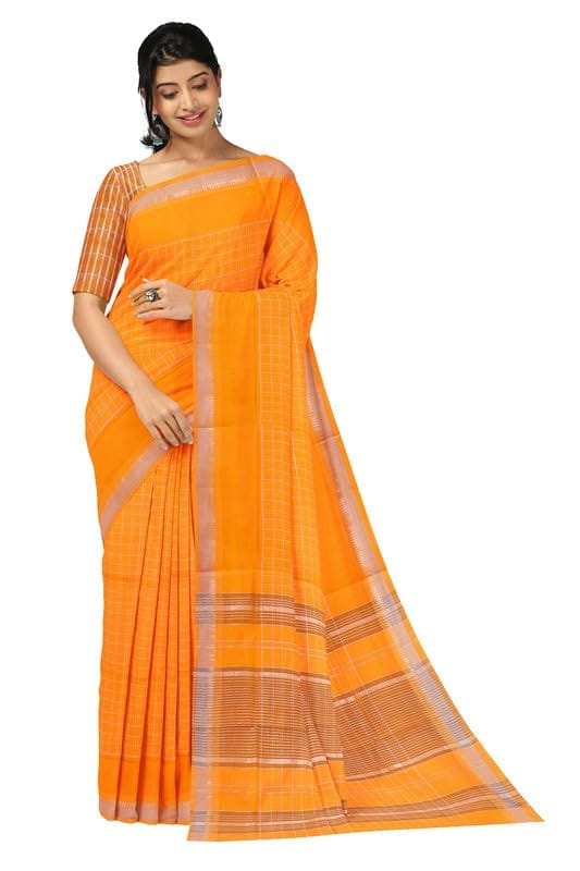 APCO Handloom - Women's Rahajmundry Pure Cotton Grey Handloom Saree (Angara Handloom Saree) 59 - Sarees | Buy online on ZillyBuy