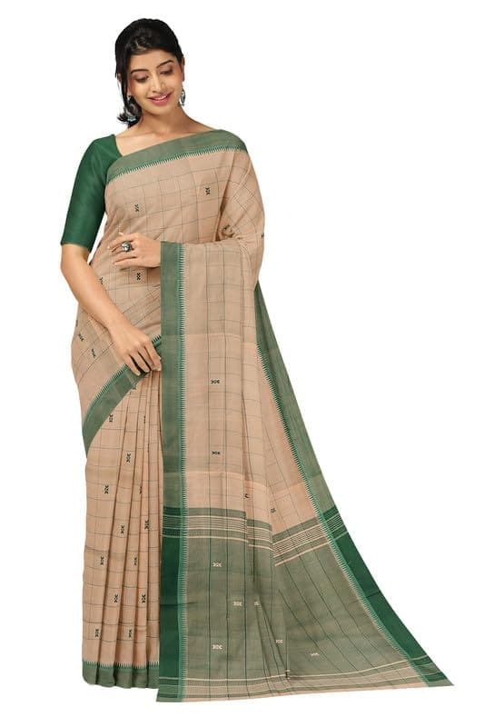 APCO Handloom - Women's Rahajmundry Pure Cotton Grey Handloom Saree (Angara Handloom Saree) 57