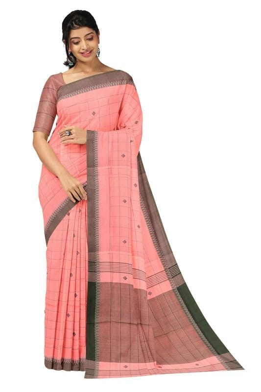 APCO Handloom - Women's Rahajmundry Pure Cotton Grey Handloom Saree (Angara Handloom Saree) 53 - Sarees | Buy online on ZillyBuy