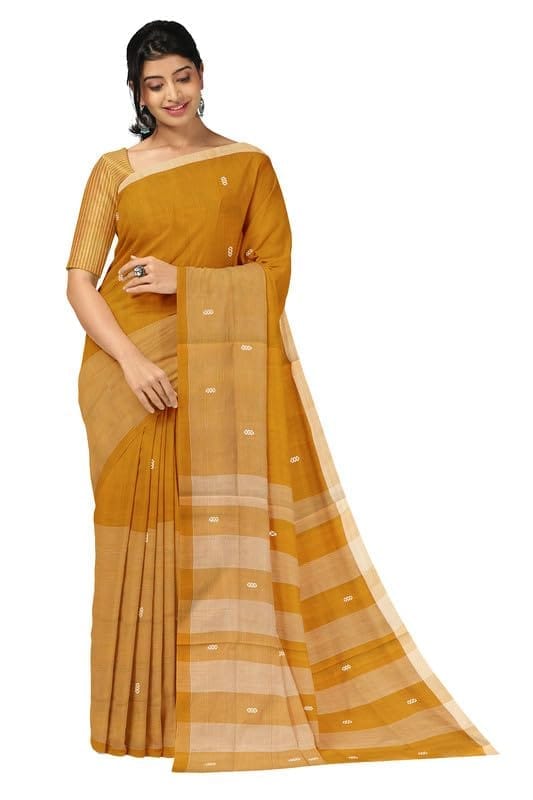 APCO Handloom - Women's Rahajmundry Pure Cotton Grey Handloom Saree (Angara Handloom Saree) 51 - Sarees | Buy online on ZillyBuy