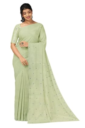 APCO Handloom - Women's Rahajmundry Pure Cotton Grey Handloom Saree (Angara Handloom Saree) 41