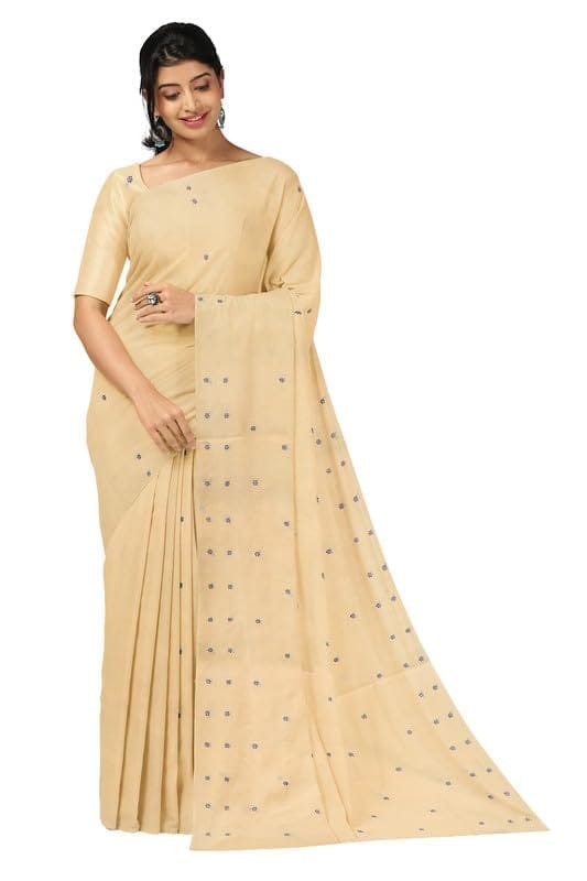 APCO Handloom - Women's Rahajmundry Pure Cotton Grey Handloom Saree (Angara Handloom Saree) 37