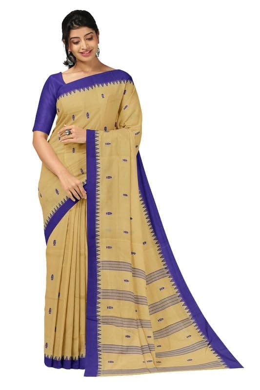APCO Handloom - Women's Rahajmundry Pure Cotton Grey Handloom Saree (Angara Handloom Saree) 28