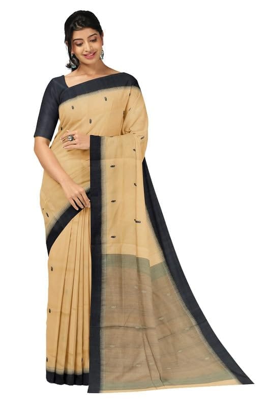APCO Handloom - Women's Rahajmundry Pure Cotton Grey Handloom Saree (Angara Handloom Saree) 25 - Sarees | Buy online on ZillyBuy