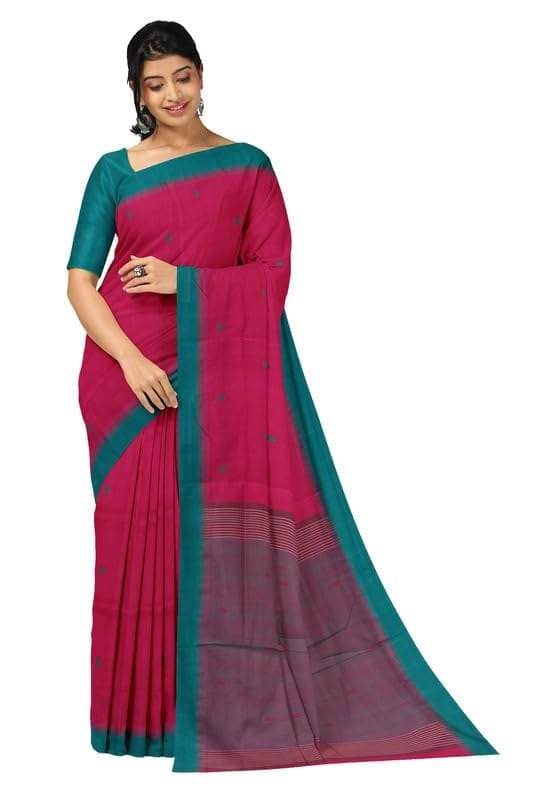 APCO Handloom - Women's Rahajmundry Pure Cotton Grey Handloom Saree (Angara Handloom Saree) 23 - Sarees | Buy online on ZillyBuy