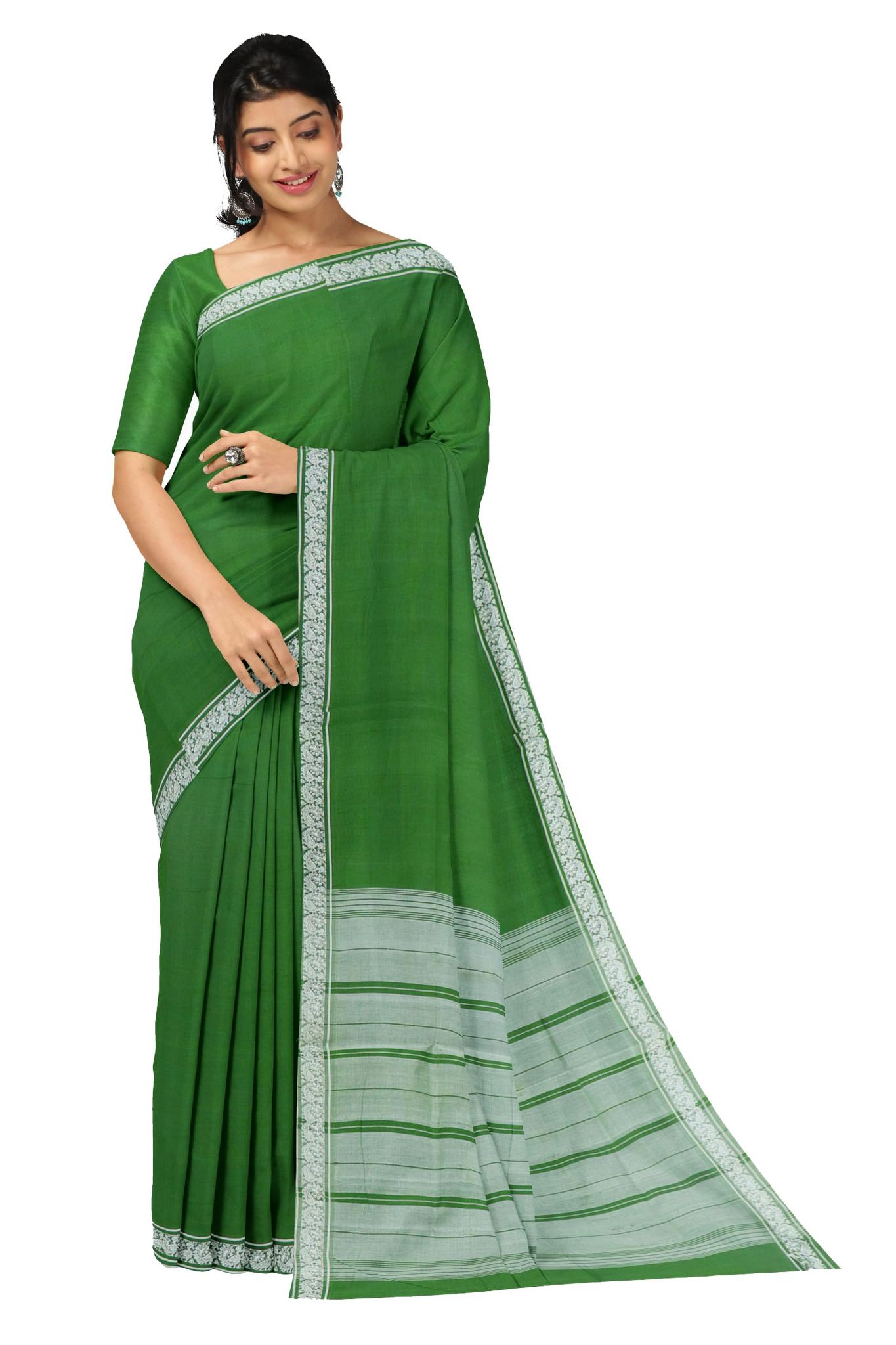 APCO Handloom (A Andhra Pradesh Govt Emporium)- Women's Traditional Pure Handloom Bandar/Polavaram Blue Cotton Saree | PBS0073