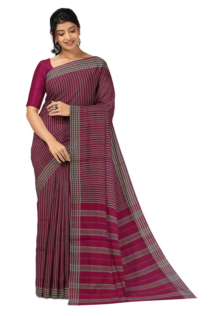 APCO Handloom (A Andhra Pradesh Govt Emporium)- Women's Traditional Pure Handloom Bandar/Polavaram Red Cotton Saree | PBS0031 - Sarees | Buy online on ZillyBuy