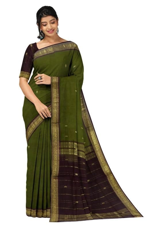 APCO Handloom (A Andhra Pradesh Govt Emporium)- Women's Traditional Pure Handloom Bandar (Polavaram) Cotton Saree | BCS0068 - Sarees | Buy online on ZillyBuy