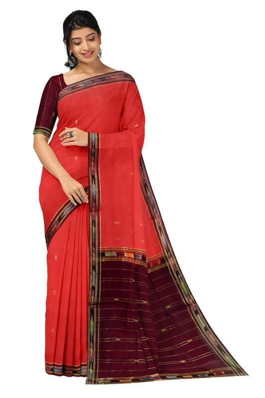 APCO Handloom (A Andhra Pradesh Govt Emporium)- Women's Traditional Pure Handloom Bandar (Polavaram) Cotton Saree | BCS0057 - Sarees | Buy online on ZillyBuy