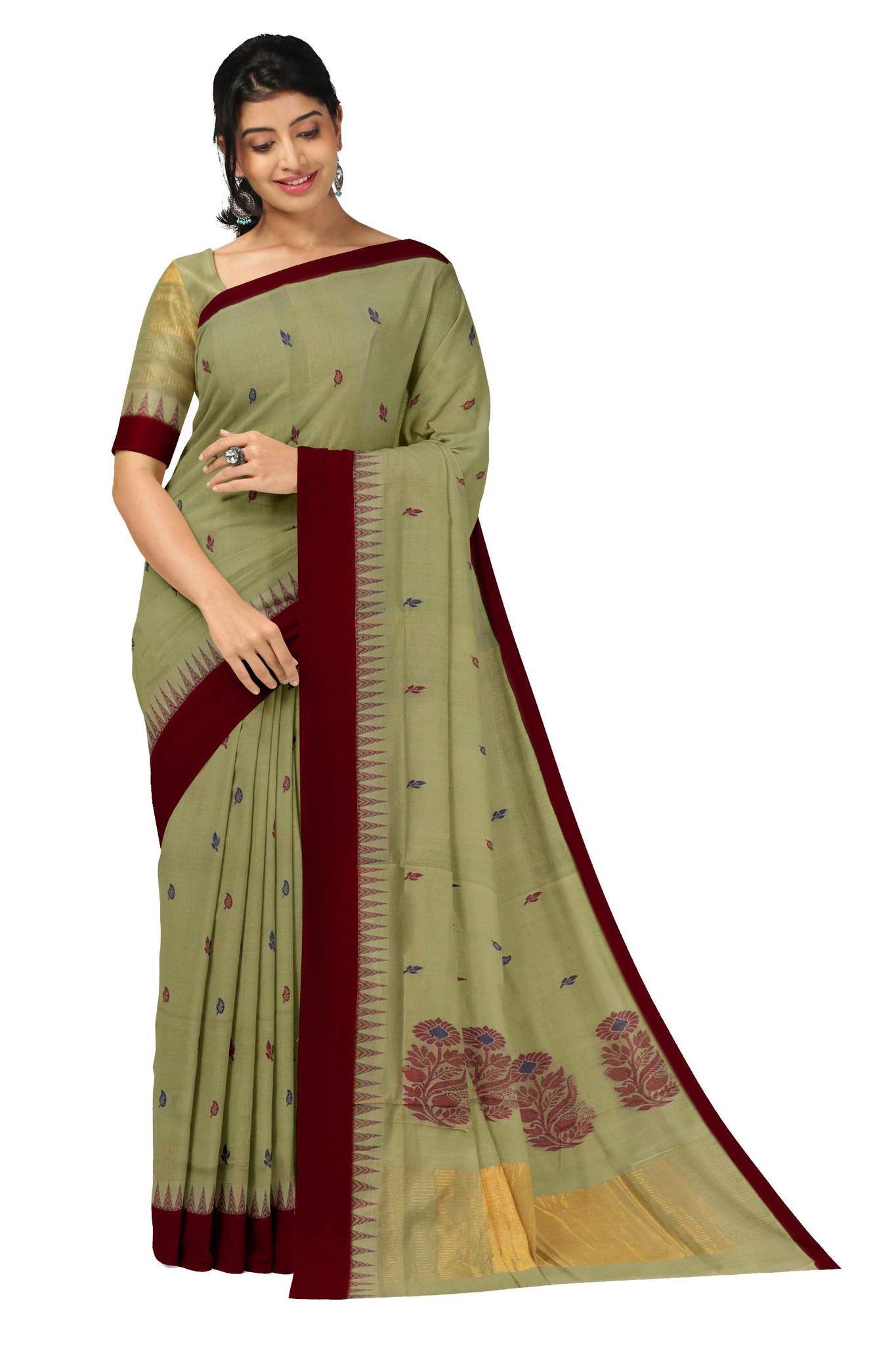APCO Handloom (A Andhra Pradesh Govt Emporium)- Women's Traditional Pure Handloom Rajahmundry/Angara Cotton Saree | ACS0058