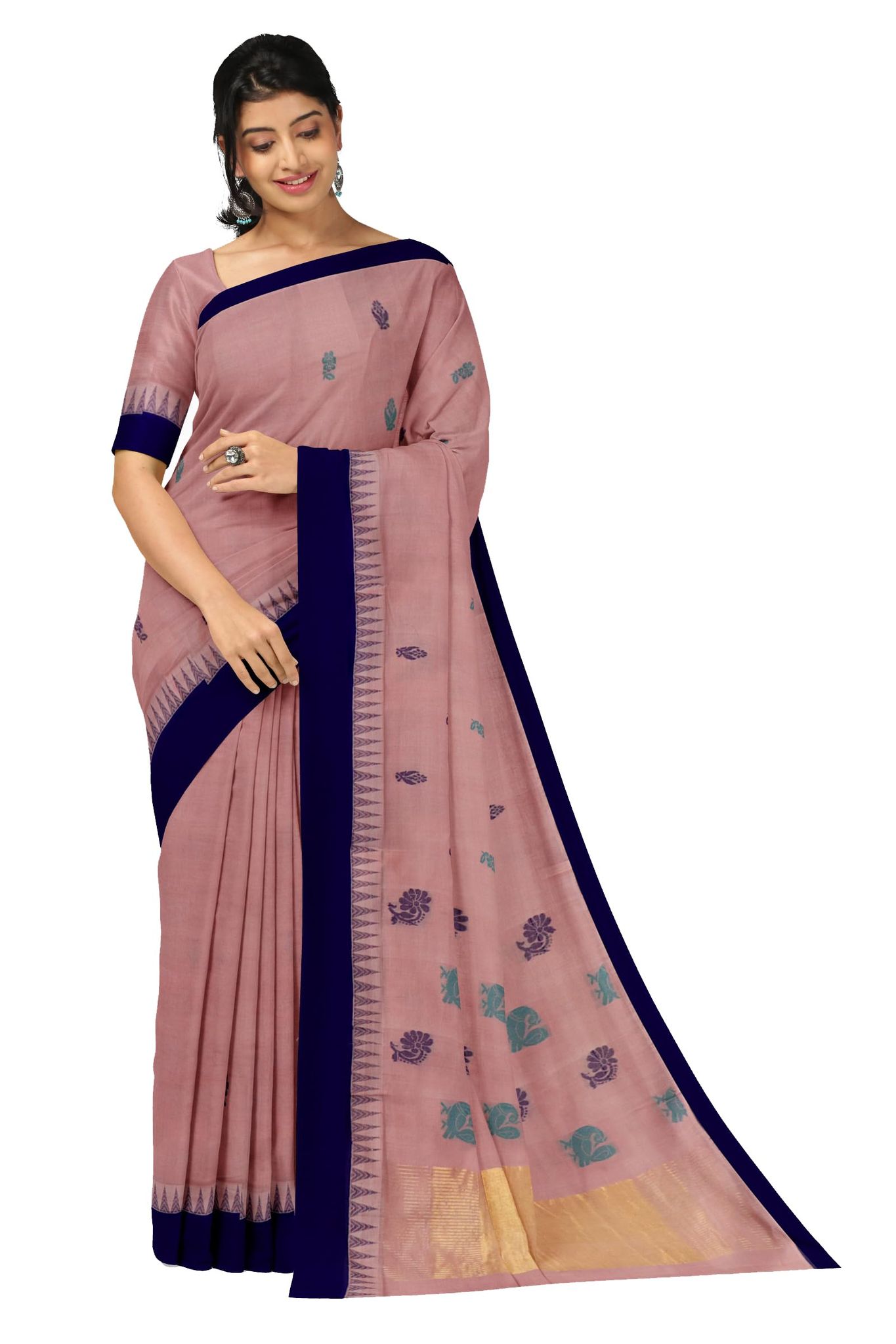 APCO Handloom (A Andhra Pradesh Govt Emporium)- Women's Traditional Pure Handloom Rajahmundry/Angara Cotton Saree | ACS0055