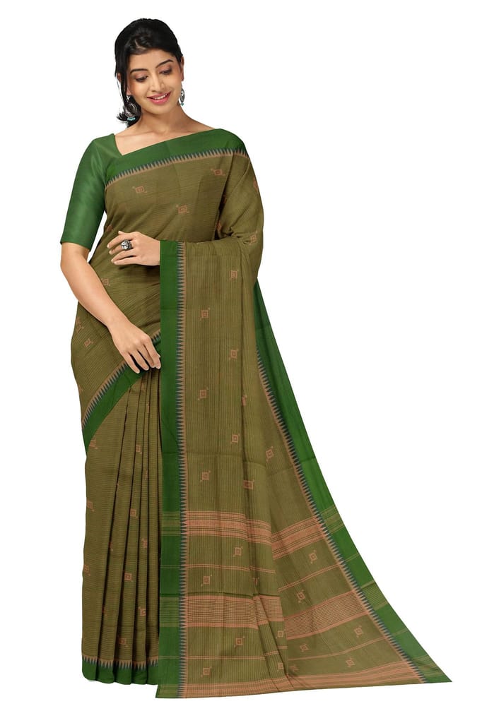 APCO Handloom (A Andhra Pradesh Govt Emporium)- Women's Traditional Pure Handloom Rajahmundry/Angara Cotton Saree | ACS0017 - Sarees | Buy online on ZillyBuy