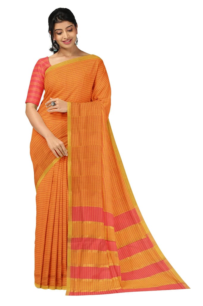 APCO Handloom (A Andhra Pradesh Govt Emporium)- Women's Traditional Pure Handloom Mangalagiri Cotton Saree | A0062MNG - Sarees | Buy online on ZillyBuy