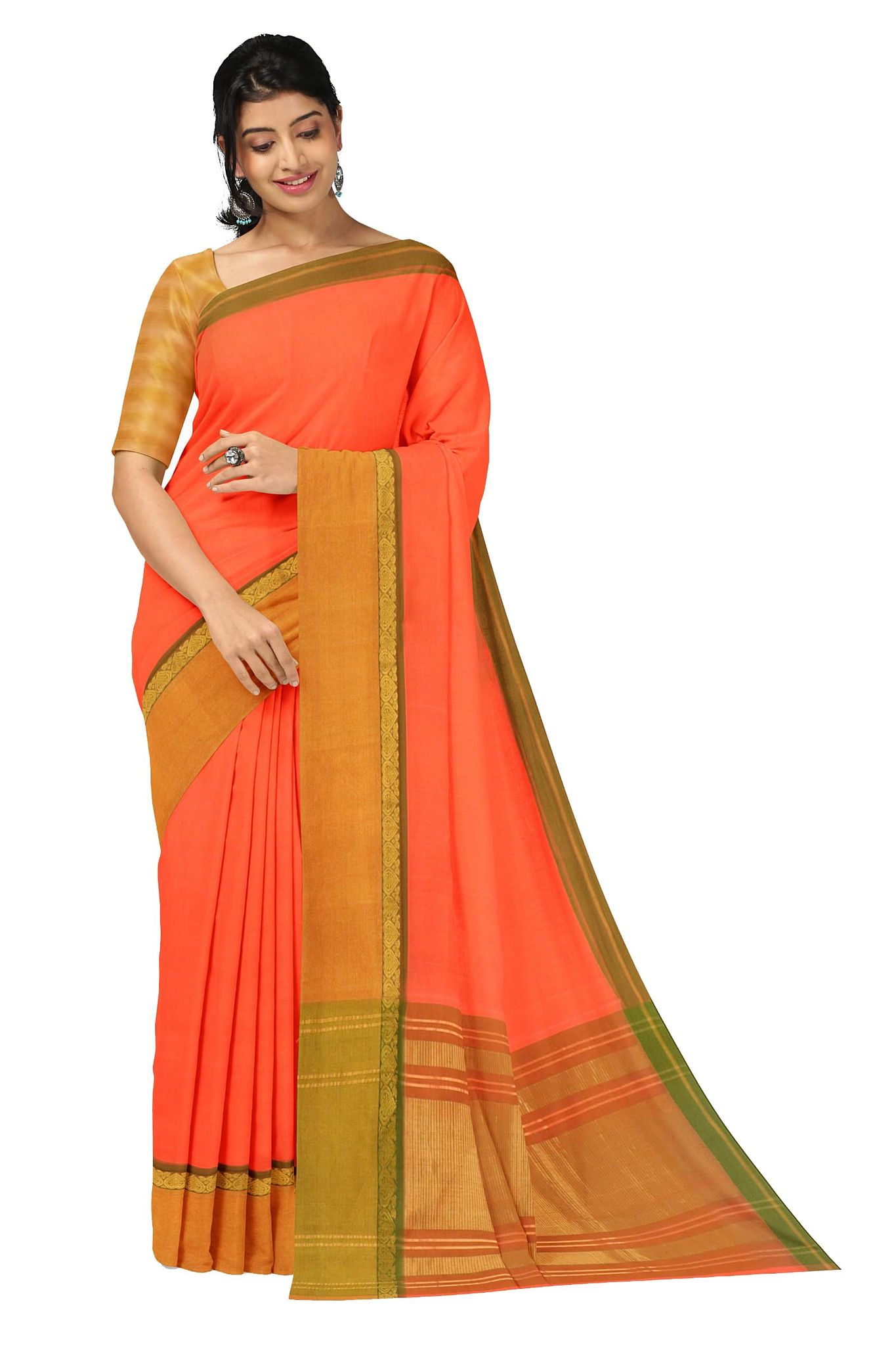 APCO Handloom (A Andhra Pradesh Govt Emporium)- Women's Traditional Pure Handloom Madhavaram Cotton Saree | A0049MDVRM