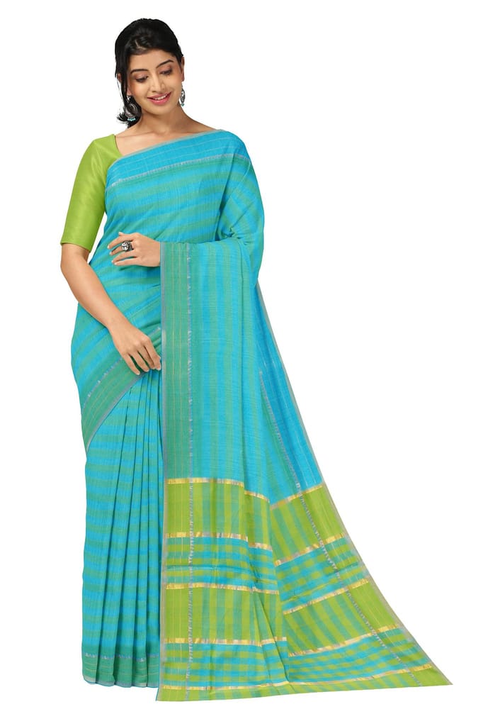 APCO Handloom (A Andhra Pradesh Govt Emporium)- Women's Traditional Pure Handloom Mangalagiri Cotton Saree | A0044MNG - Sarees | Buy online on ZillyBuy
