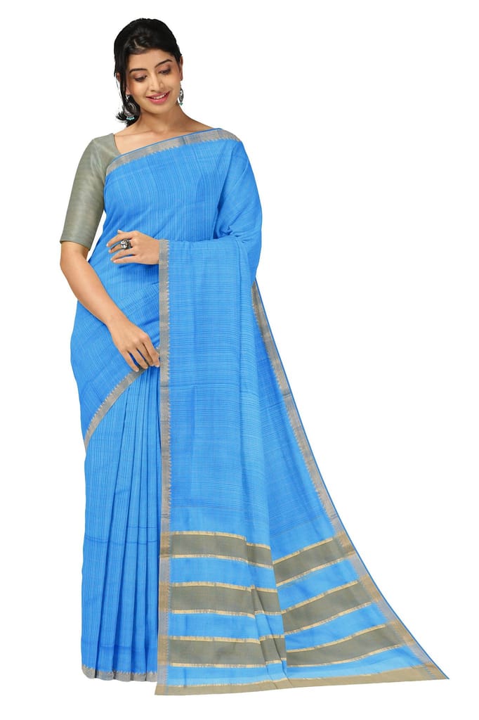 APCO Handloom (A Andhra Pradesh Govt Emporium)- Women's Traditional Pure Handloom Mangalagiri Cotton Saree | A0007MNG - Sarees | Buy online on ZillyBuy