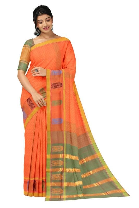 APCO Handloom - Women's Rahajmundry Pure Cotton Grey Handloom Saree (Angara Handloom Saree) 110 - Sarees | Buy online on ZillyBuy