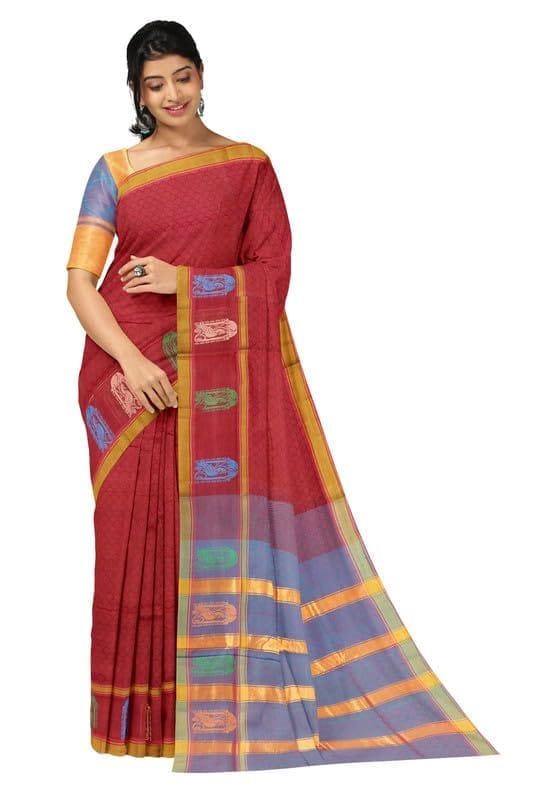 APCO Handloom - Women's Rahajmundry Pure Cotton Grey Handloom Saree (Angara Handloom Saree) 108 - Sarees | Buy online on ZillyBuy