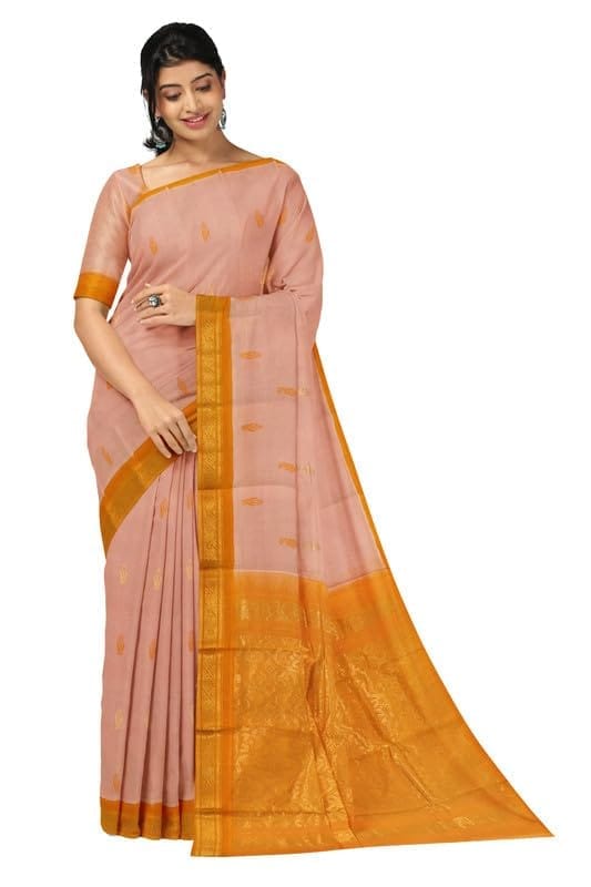 APCO Handloom - Women's Rahajmundry Pure Cotton Grey Handloom Saree (Angara Handloom Saree) 99 - Sarees | Buy online on ZillyBuy