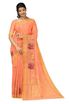 APCO Handloom - Women's Rahajmundry Pure Cotton Grey Handloom Saree (Angara Handloom Saree) 86