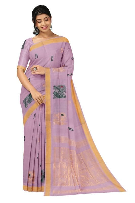 APCO Handloom - Women's Rahajmundry Pure Cotton Grey Handloom Saree (Angara Handloom Saree) 82 - Sarees | Buy online on ZillyBuy