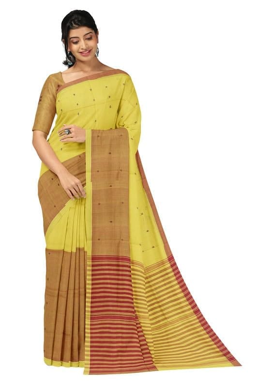 APCO Handloom - Women's Rahajmundry Pure Cotton Grey Handloom Saree (Angara Handloom Saree) 30 - Sarees | Buy online on ZillyBuy