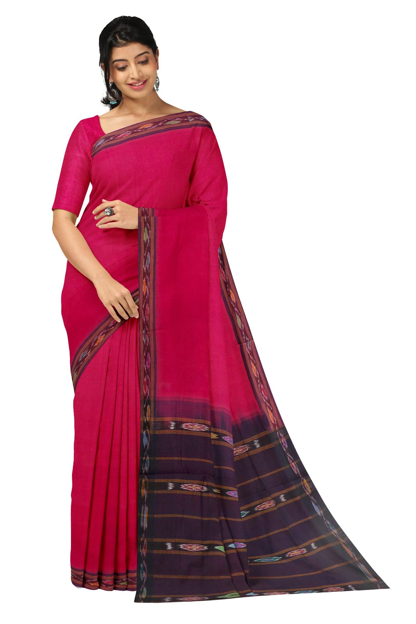 APCO Handloom (A Andhra Pradesh Govt Emporium)- Women's Traditional Pure Handloom Bandar/Polavaram Red Cotton Saree | PBS0055
