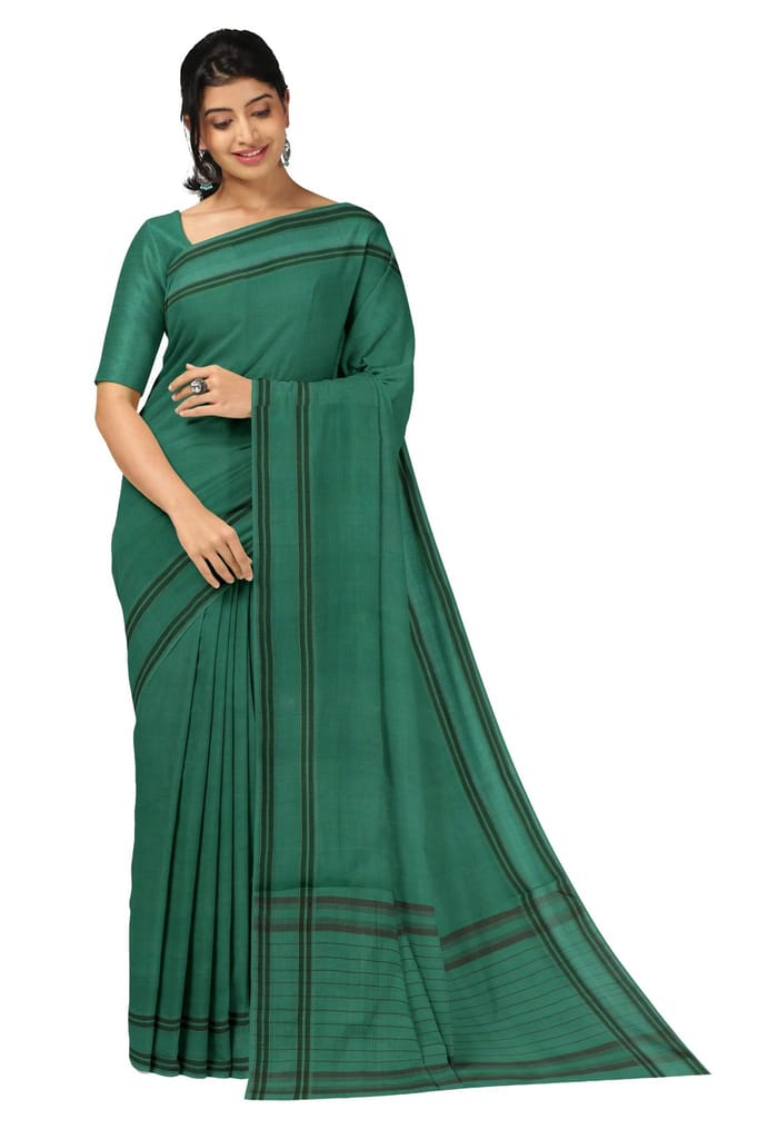 APCO Handloom (A Andhra Pradesh Govt Emporium)- Women's Traditional Pure Handloom Bandar/Polavaram Blue Cotton Saree | PBS0050 - Sarees | Buy online on ZillyBuy