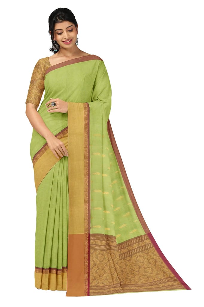 APCO Handloom (A Andhra Pradesh Govt Emporium)- Women's Traditional Pure Handloom Madhavaram Cotton Saree | MDCS0019 - Sarees | Buy online on ZillyBuy
