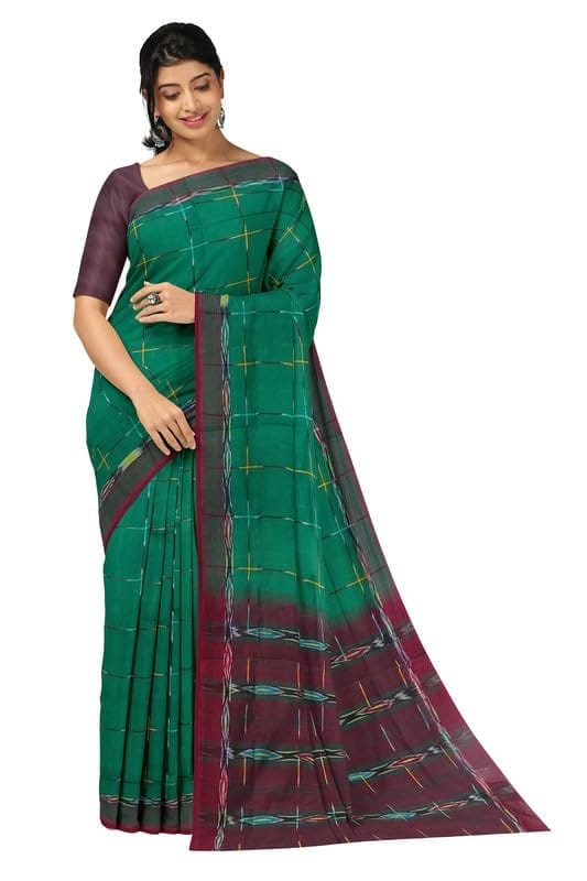 APCO Handloom (A Andhra Pradesh Govt Emporium)- Women's Traditional Pure Handloom Dulla Cotton Saree | DCS0005 - Sarees | Buy online on ZillyBuy