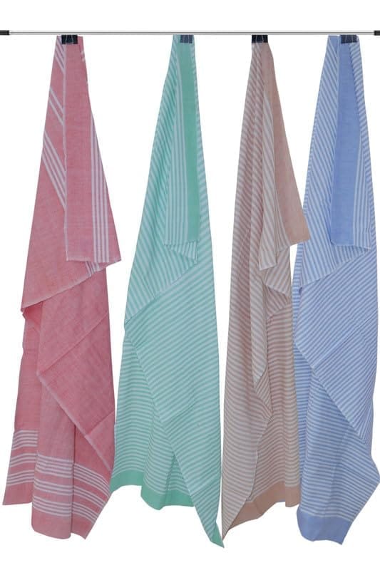 APCO Handloom (A Andhra Pradesh Govt Emporium)- Pure Handloom Chengai Cotton Towels | CTL0018 (Set of 4) - Sarees | Buy online on ZillyBuy