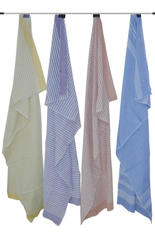 APCO Handloom (A Andhra Pradesh Govt Emporium)- Pure Handloom Chengai Cotton Towels | CTL0020 (Set of 4) - Sarees | Buy online on ZillyBuy