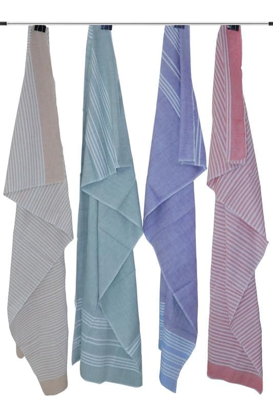 APCO Handloom (A Andhra Pradesh Govt Emporium)- Pure Handloom Chengai Cotton Towels | CTL0010 (Set of 4) - Sarees | Buy online on ZillyBuy