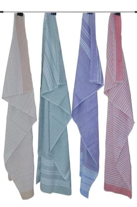 APCO Handloom (A Andhra Pradesh Govt Emporium)- Pure Handloom Chengai Cotton Towels | CTL0010 (Set of 4) APCO Handloom (A Andhra Pradesh Govt Emporium)- Pure Handloom Chengai Cotton Towels | CTL0010 (Set of 4)