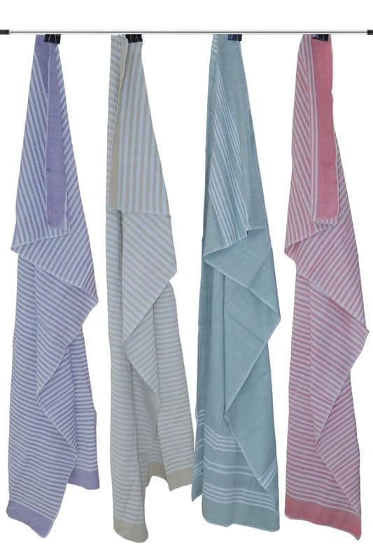 APCO Handloom (A Andhra Pradesh Govt Emporium)- Pure Handloom Chengai Cotton Towels | CTL0009 (Set of 4) - Sarees | Buy online on ZillyBuy
